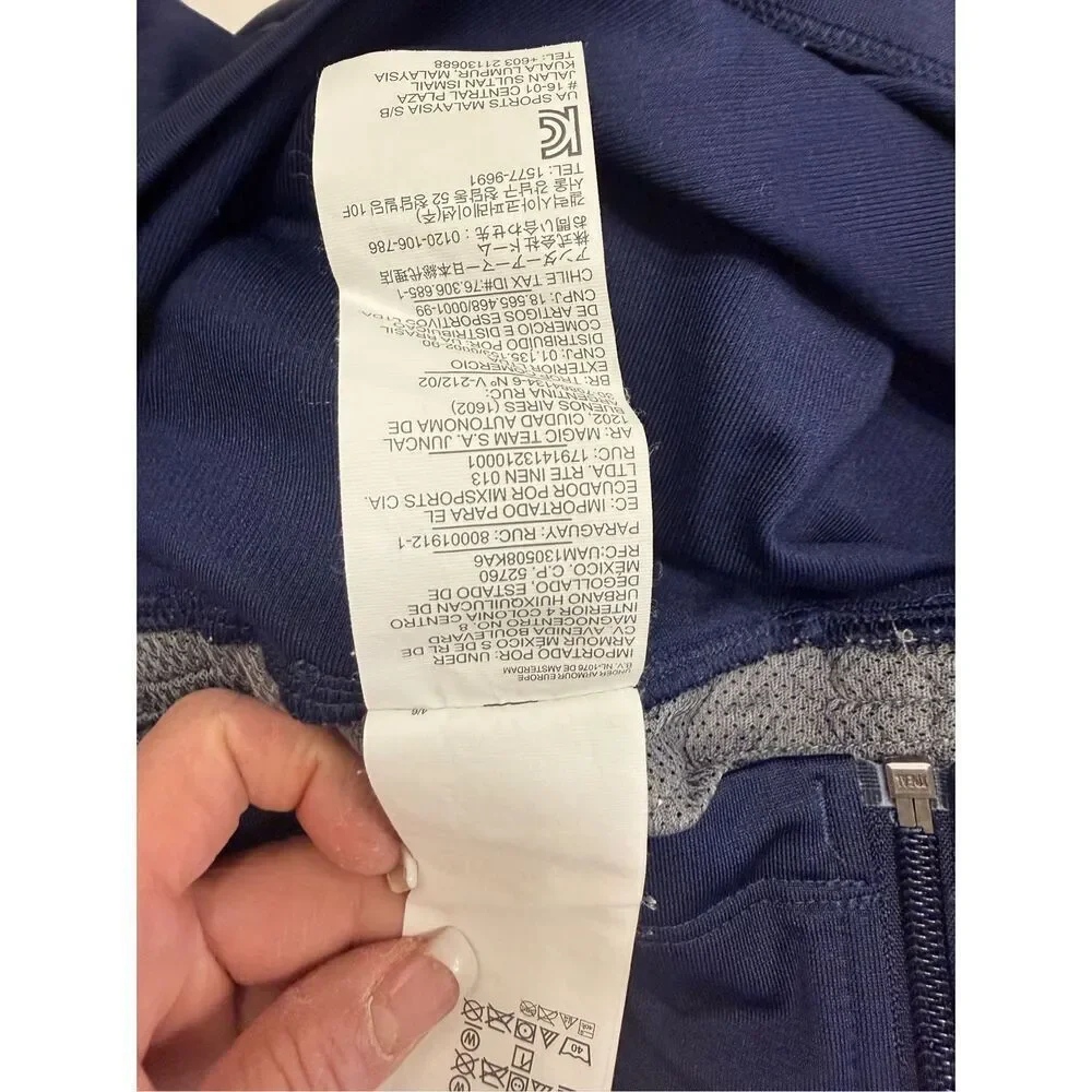 Under Armour Men’s Full Zip Navy Blue/Gray Warm Up Jacket Size Medium